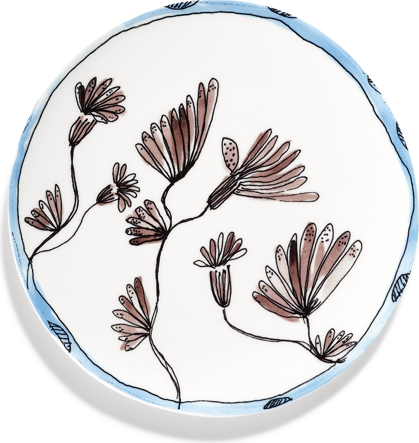 Plato de Desayuno Midnight Flowers, 20 cm