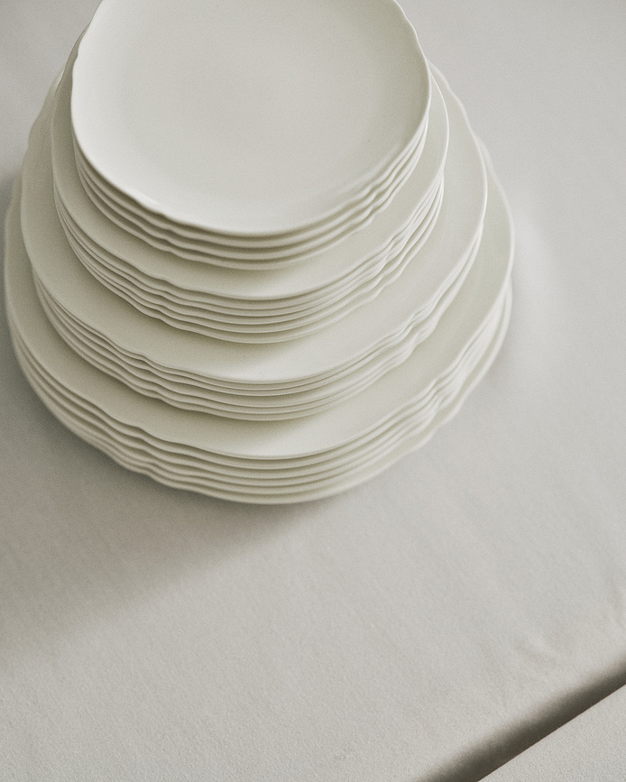 Plato de Desayuno Silhouette, 23,5 cm, blanco