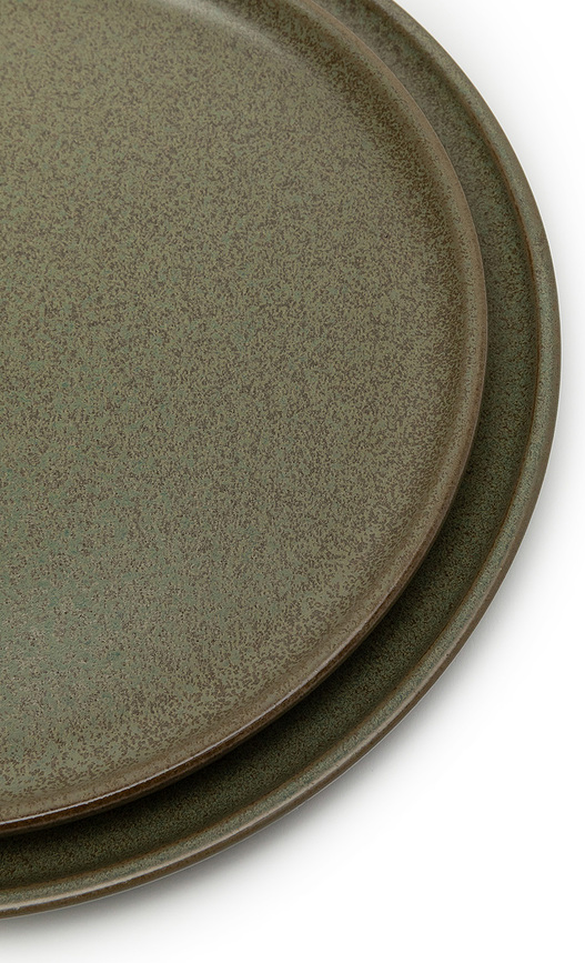 Plato de Desayuno Surface, 21 cm, negro y gris