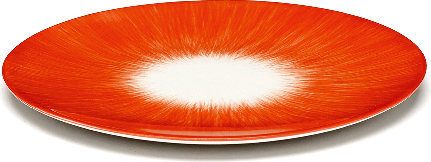 Plato de Postre Dé, 14 cm, rojo y blanco