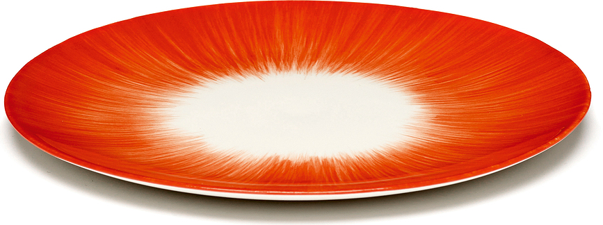 Plato de Postre Dé, 17,5 cm, rojo y blanco