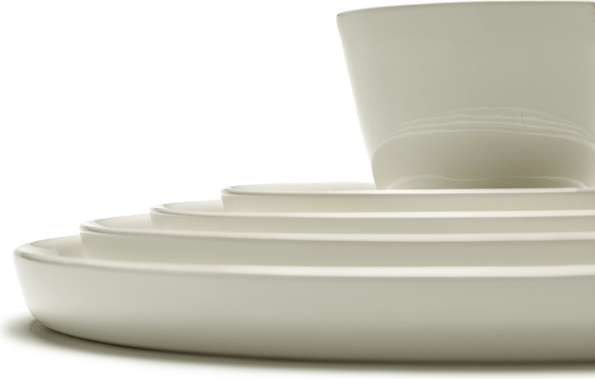 Plato de Postre hondo Cena, 18 cm, marfil