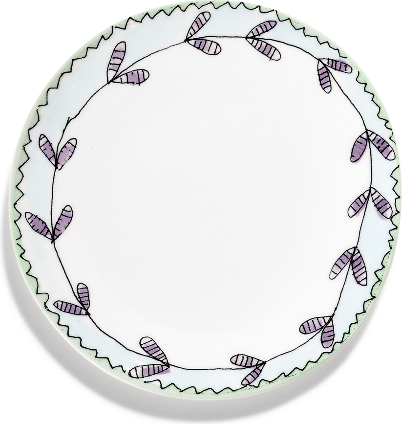 Plato de postre Midnight Flowers, 16 cm