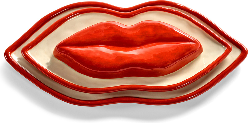 Plato de Servir Les Objets Mouleversants, 16 cm, rojo