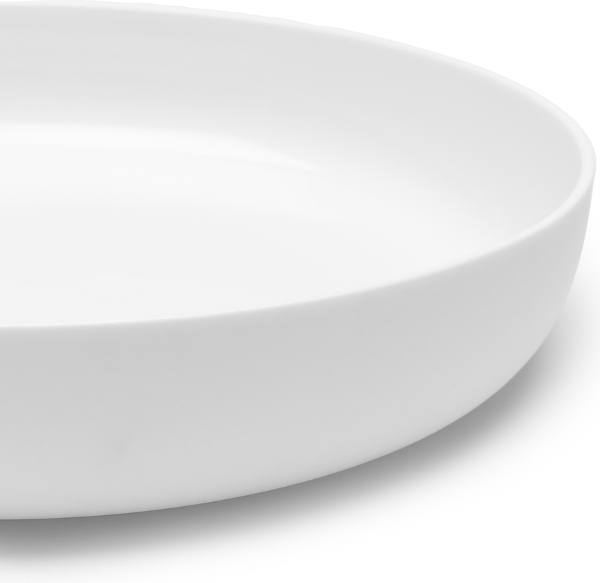 Plato Hondo esmaltado Base, 24 cm, blanco