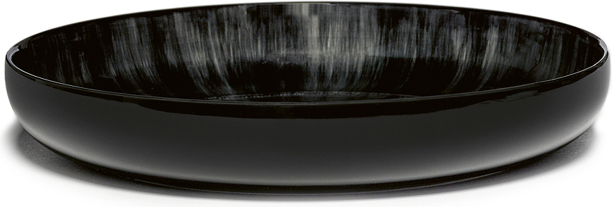 Plato hondo Dé, 24 cm, blanco y negro