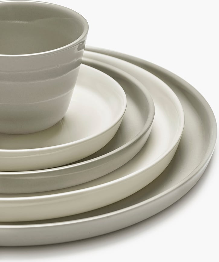 Plato Hondo de Desayuno Cena, 22,3 cm, marfil