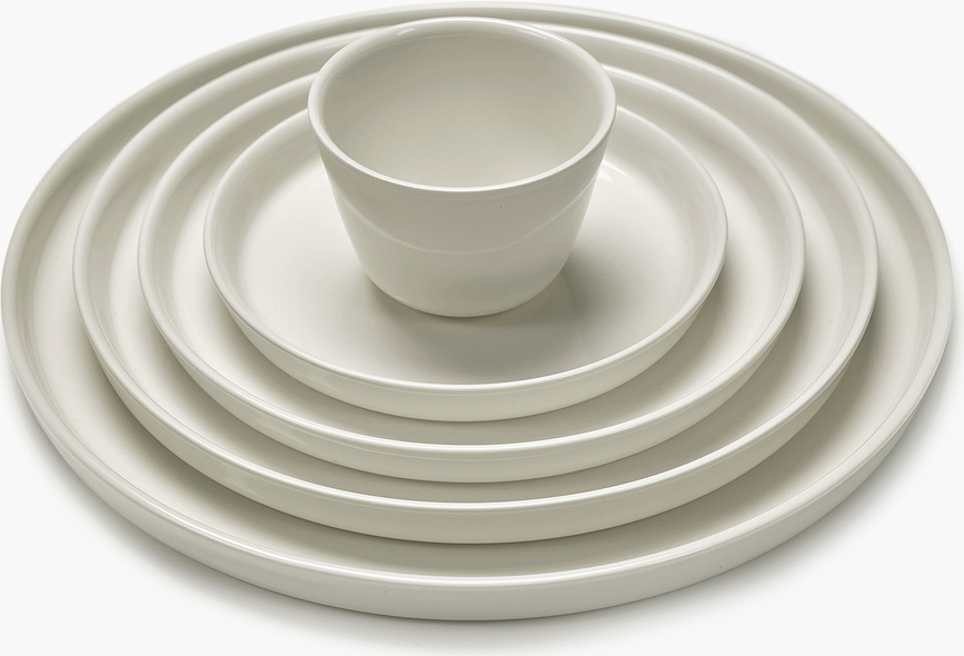 Plato Hondo de Desayuno Cena, 22,3 cm, marfil