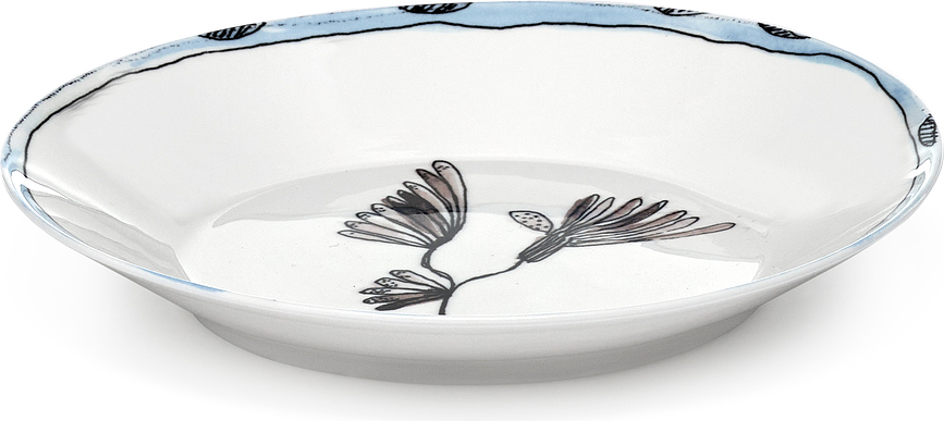 Plato hondo Midnight Flowers, 18 cm