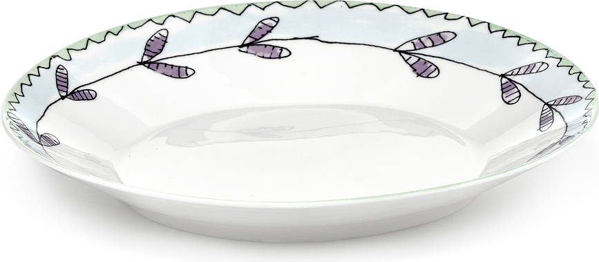 Plato hondo Midnight Flowers, 26 cm