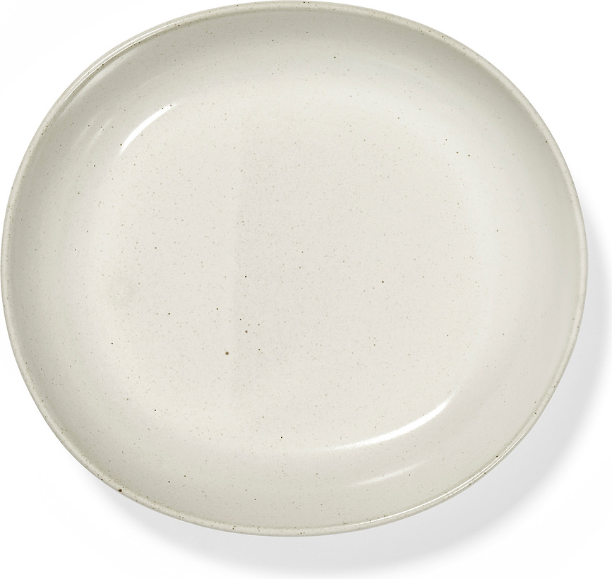 Plato Hondo Out of Lines, 23 cm, marrón y negro