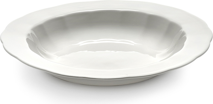 Plato Hondo Silhouette, 23,7 cm, blanco