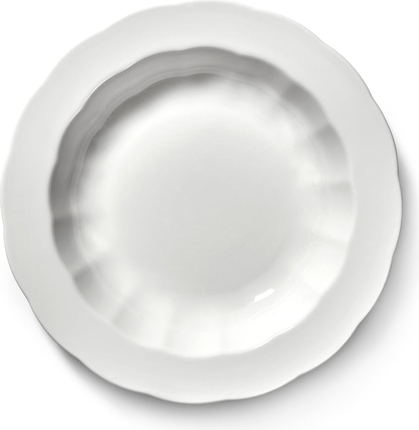 Plato Hondo Silhouette, 23,7 cm, blanco