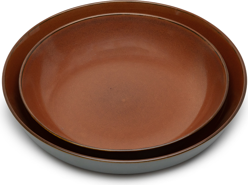 Plato Hondo Terres De Rêves, 21 cm, azul y beige