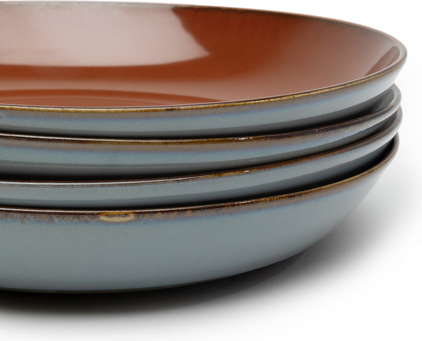 Plato Hondo Terres De Rêves, 23,5 cm, azul y beige