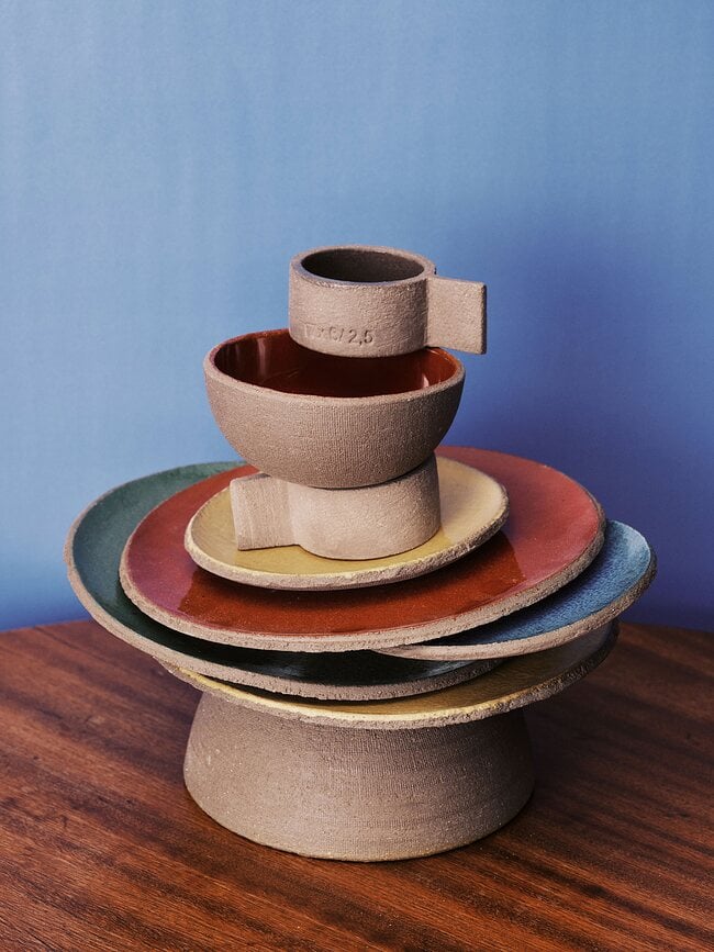 Plato Llano FCK, 28 cm, rojo