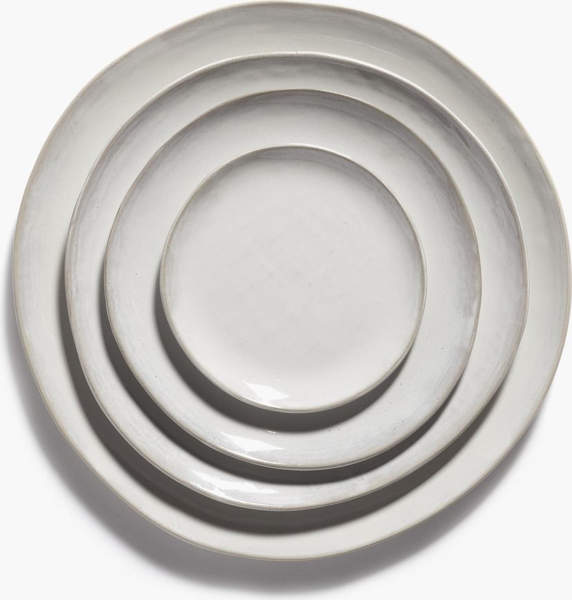 Plato Llano La Mère, 25 cm, blanco y negro