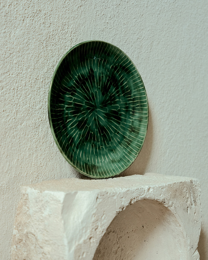 Plato Llano Lanza, 27 cm, verde