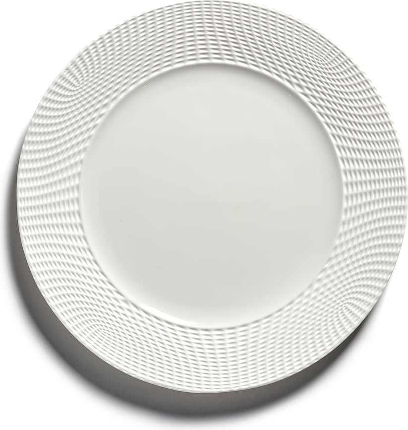 Plato Llano Nido, 24 cm, blanco