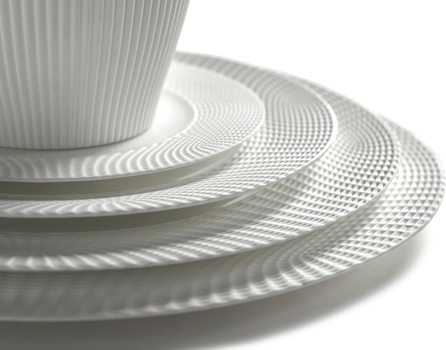 Plato Llano Nido, 24 cm, blanco