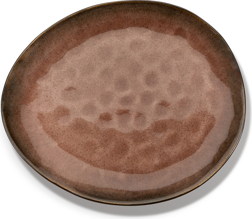Plato Llano ovalado Pure, 27,5 cm, marrón