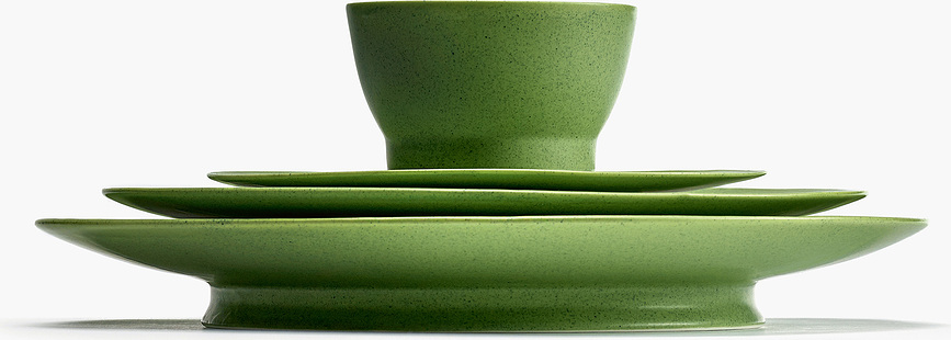 Plato Llano Ra, 24 cm, blanco y negro