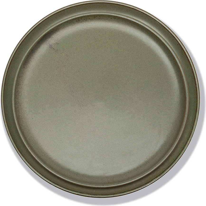 Plato llano Surface, 24 cm, negro y gris
