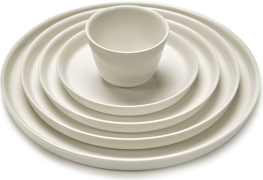 Plato para Aperitivos hondo Cena, 14 cm, color marfil