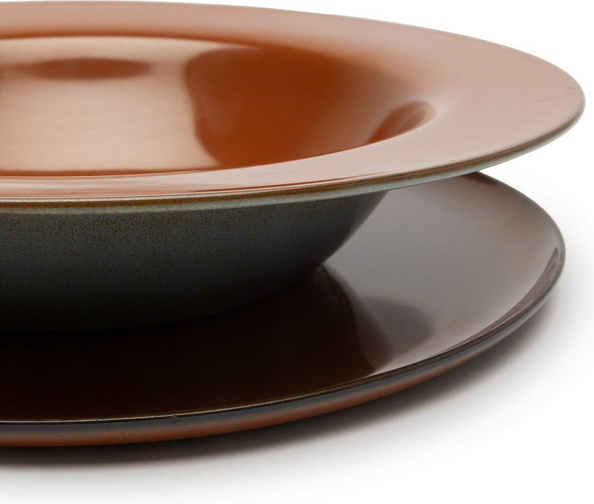 Plato de Pasta Terres de Rêves, 27,3 cm, azul y beige