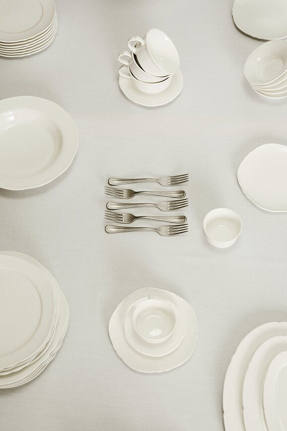 Platos de desayuno Silhouette 23,5 cm, blanco, 4 unidades