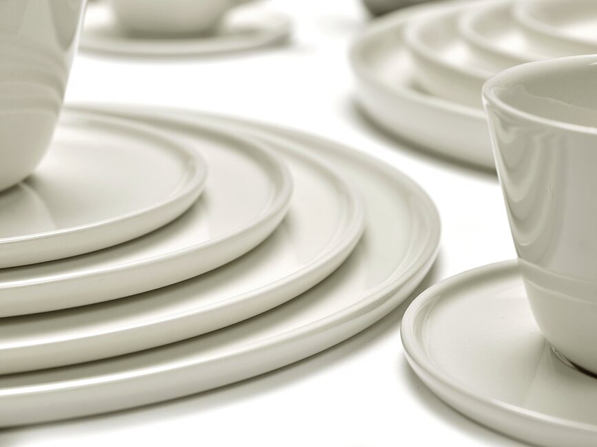 Platos de Postre, 18 cm, marfil, 4 unidades