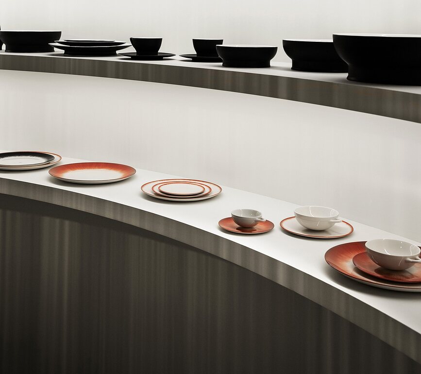 Platos de Postre Dé 4, 17,5 cm, blanco y negro, 2 unidades