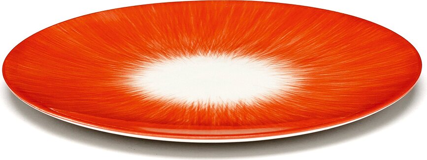 Platos de Postre Dé 5, 14 cm, rojos y blancos, 2 unidades