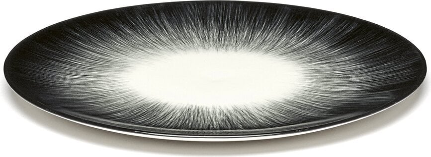 Platos de postre Dé 5, 17,5 cm, blancos y negros, 2 unidades