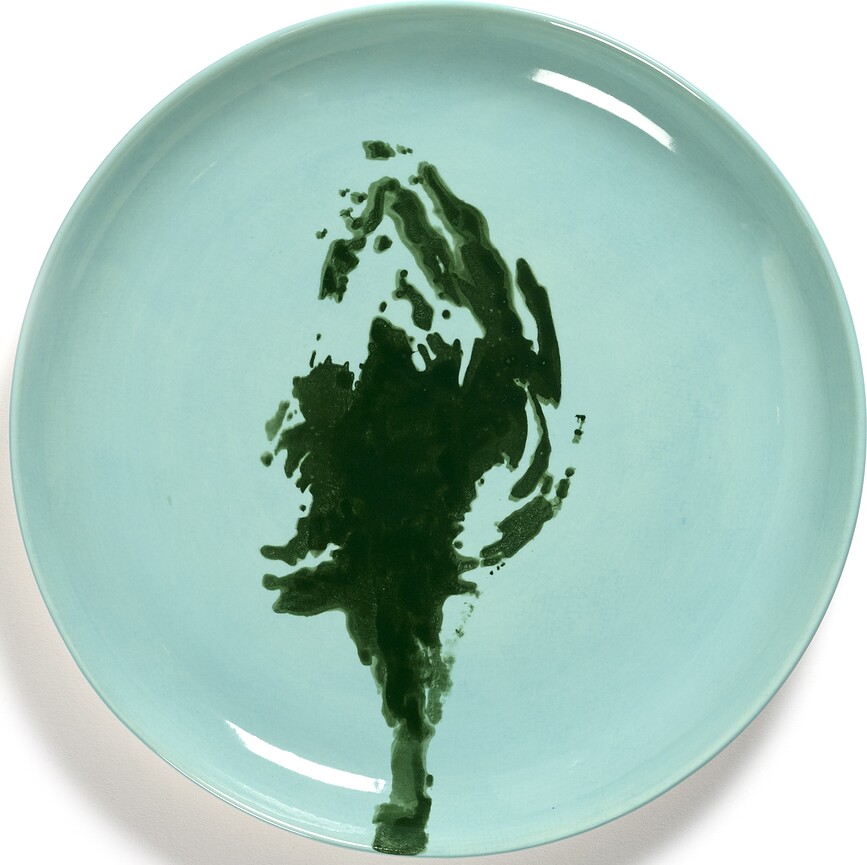 Platos de Postre Feast Artichoke, 22,5 cm, azules y verdes, 2 unidades