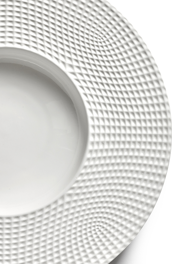 Platos hondos de porcelana Nido Wide Edge, 28 cm, blanco, 2 unidades