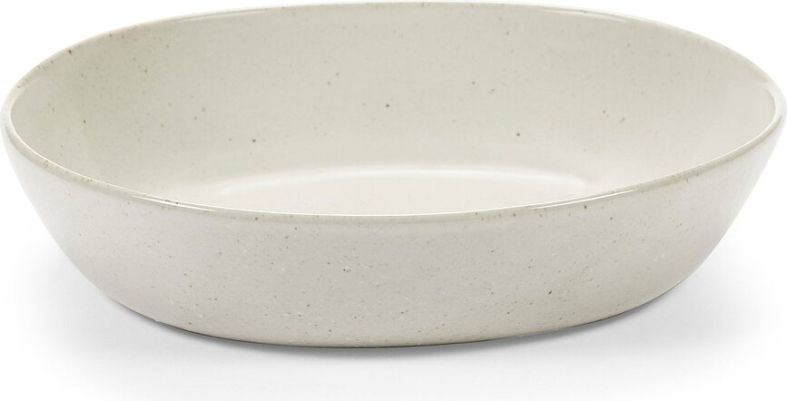 Platos Hondos Out of Lines, 18,5 cm, blanco roto, 2 unidades