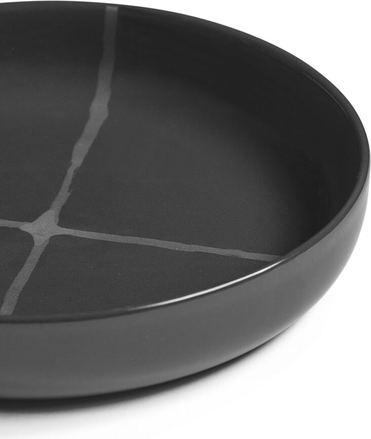 Platos Hondos Zuma, 20,5 cm, negros, 2 unidades