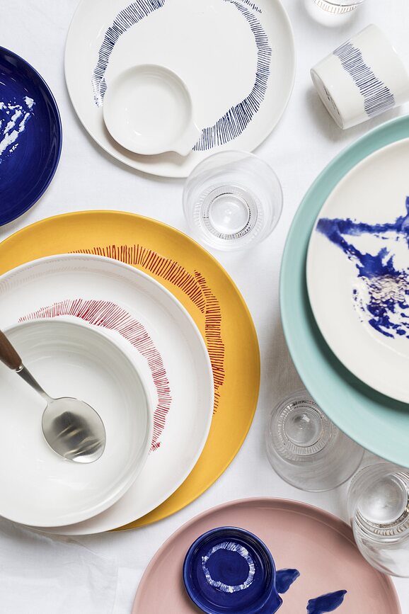 Platos Llanos Feast Pepper, 26,5 cm, blancos y negros, 2 unidades