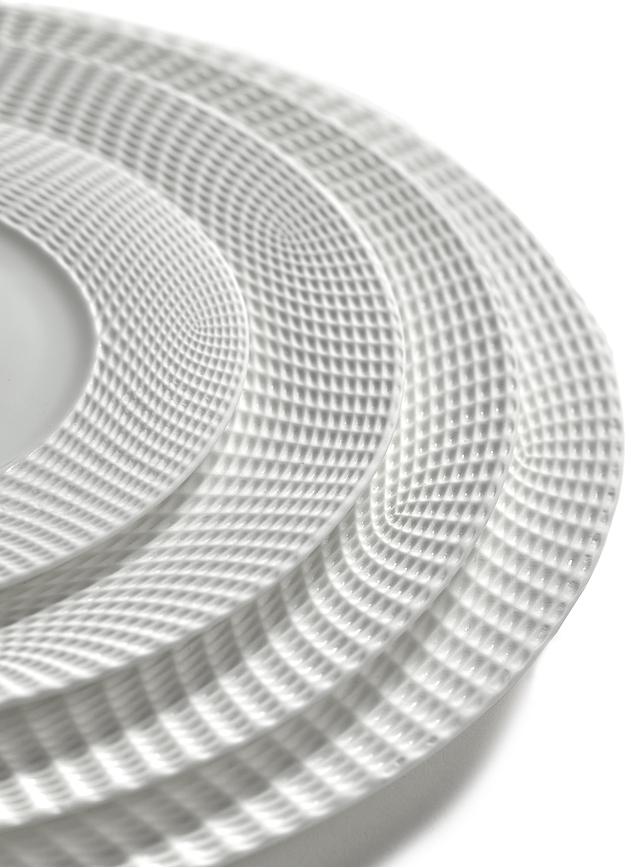 Set de 2 platos llanos Nido, 31 cm, blanco