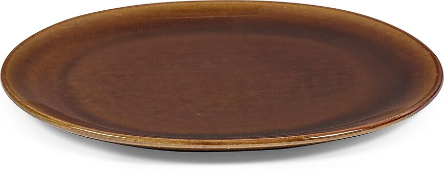 Platos Llanos Out of Lines, 27,5 cm, marrones, Pack de 2