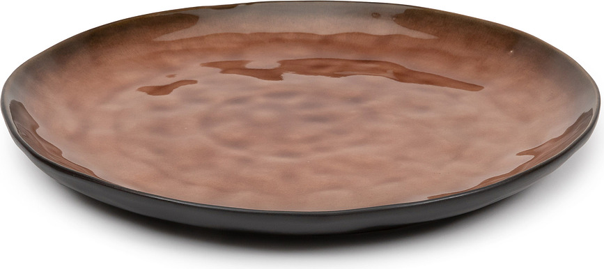 Platos Llanos Pure, 28 cm, marrones, Pack de 2 unidades
