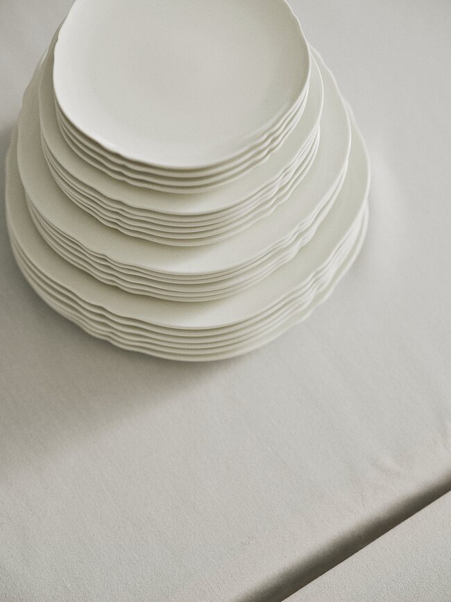 Platos llanos Silhouette 26 cm, blanco, 4 unidades