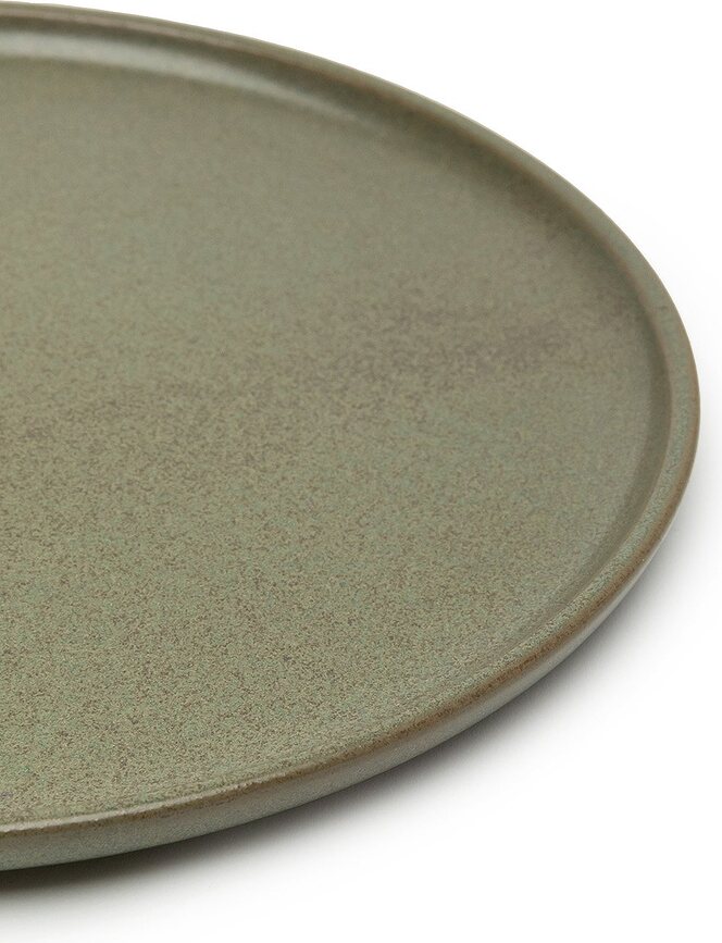 Platos llanos Surface, 24 cm, verde oscuro, 4 unidades