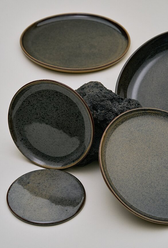 Platos Llanos Surface, 27 cm, verde oscuro, 4 unidades