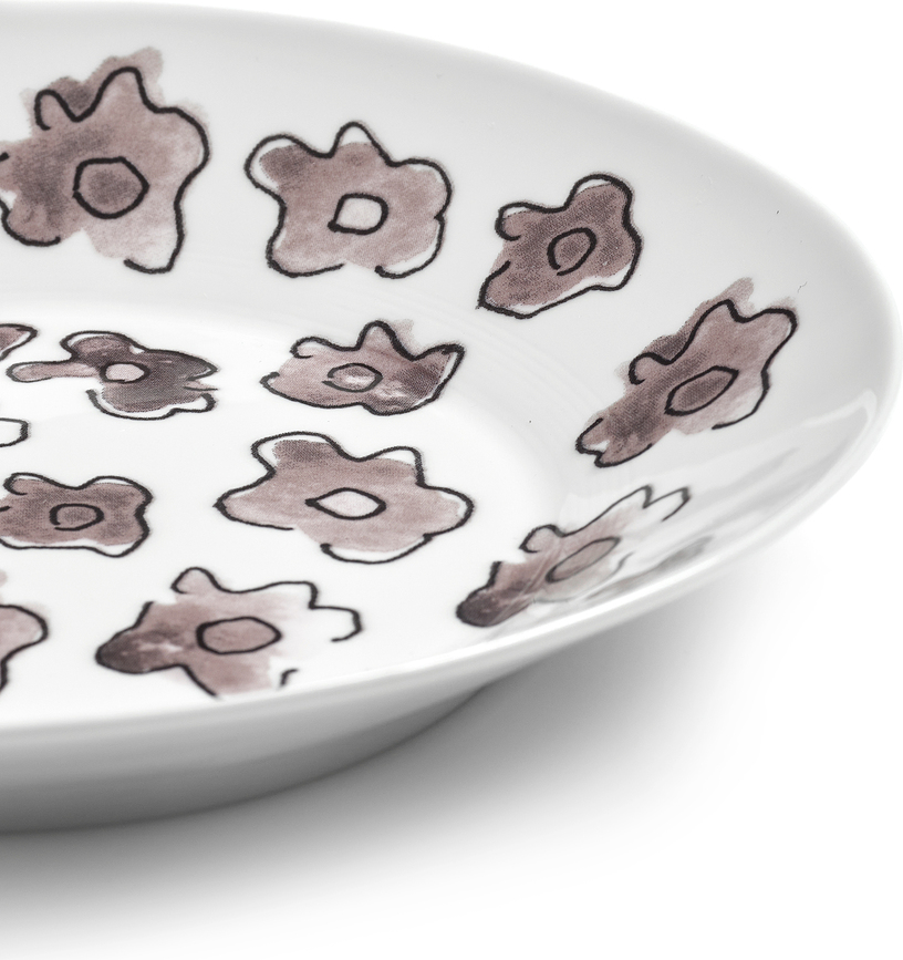 Set de platos para aperitivos Midnight Flowers Blossom Milk, 10 cm, 2 unidades