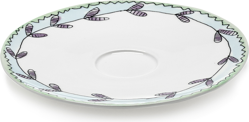 Platos para tazas de caldo Midnight Flowers, 18 cm, 2 unidades