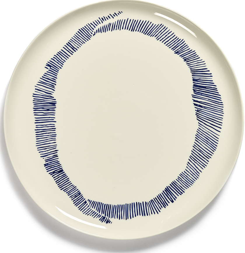 Platou de servire Feast alb-albastru