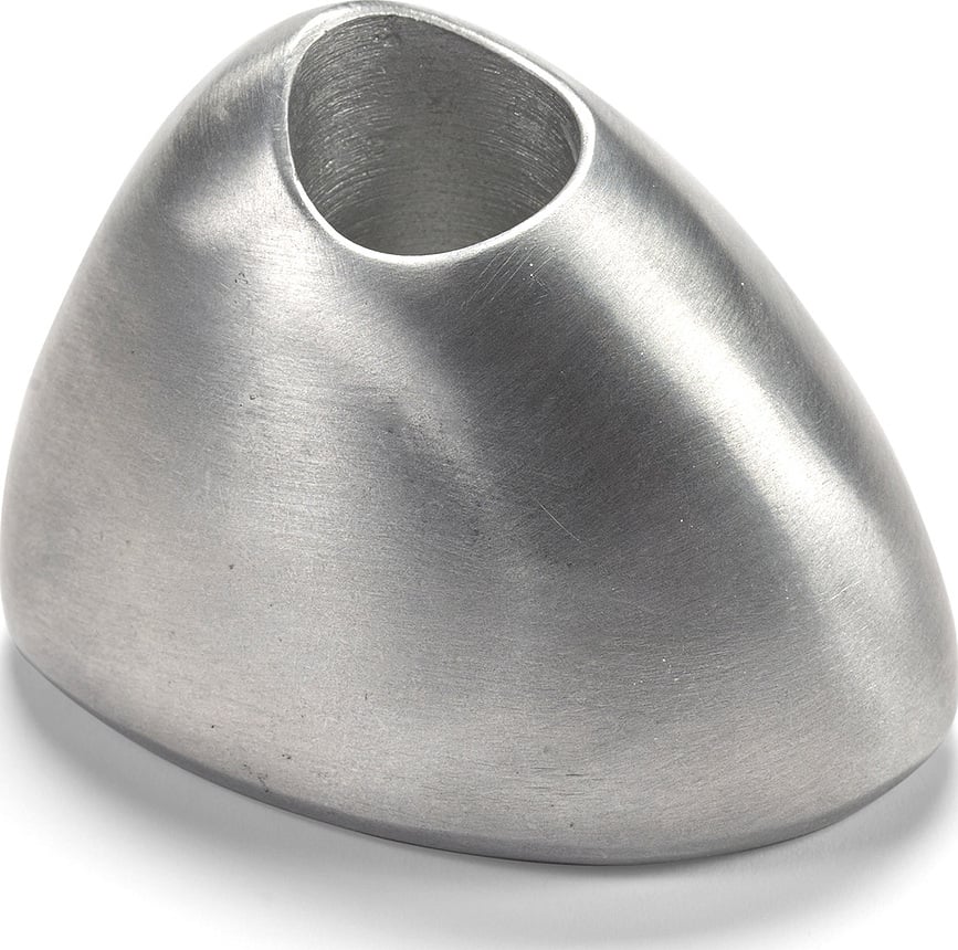 Portacandele Out of Lines per candela classica 5,5 cm, argento