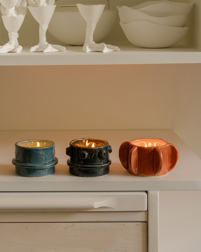 Portavelas Molly para velas de té, Pack de 3 unidades